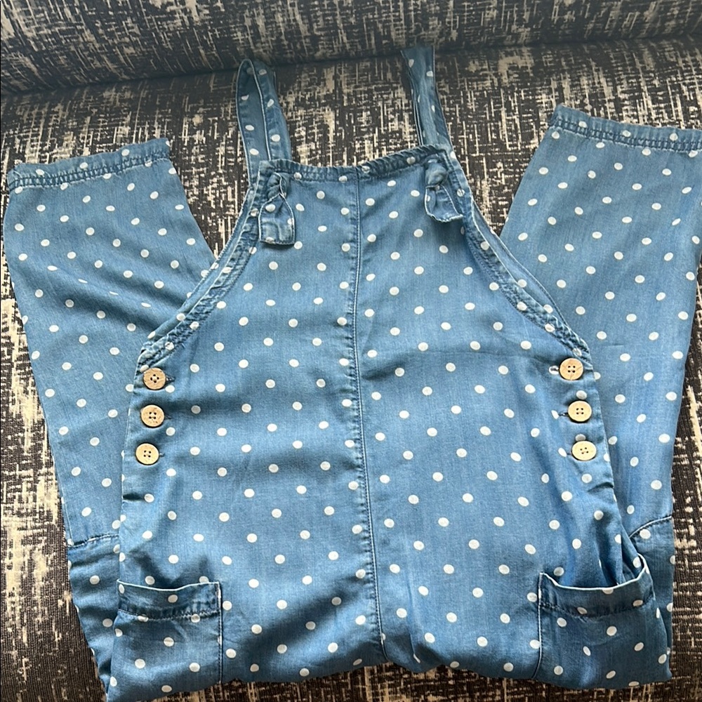 Mayoral Blue Polka Dot Jumpsuit